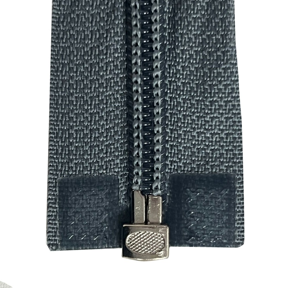 Pack Of 5 Grey Nylon Zips (Open end) EU Fabrics