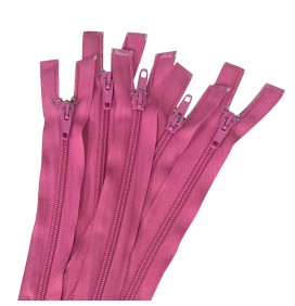 Pack Of 5 Pink nylon Zips  (Open end)