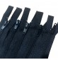 Chocolate Nylon Zips Pack Of 5 (closed end) Black 1