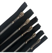 Pack of 5 Metal Zips with Open-End Diecast Ball Puller (No5)