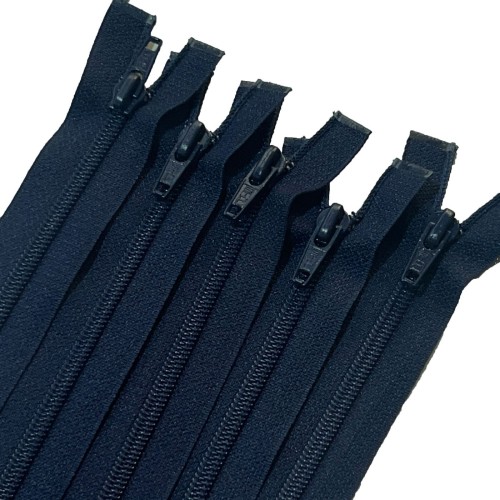 Chocolate Nylon Zips Pack Of 5 (closed end) Navy 1