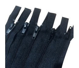 Pack Of 5 Nylon Zips Metal Puller  (Open End) 