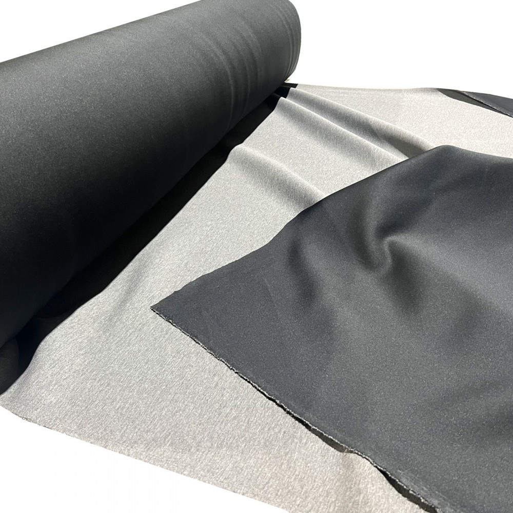 2mm Scuba Fabric Grey/Black - EU Fabrics