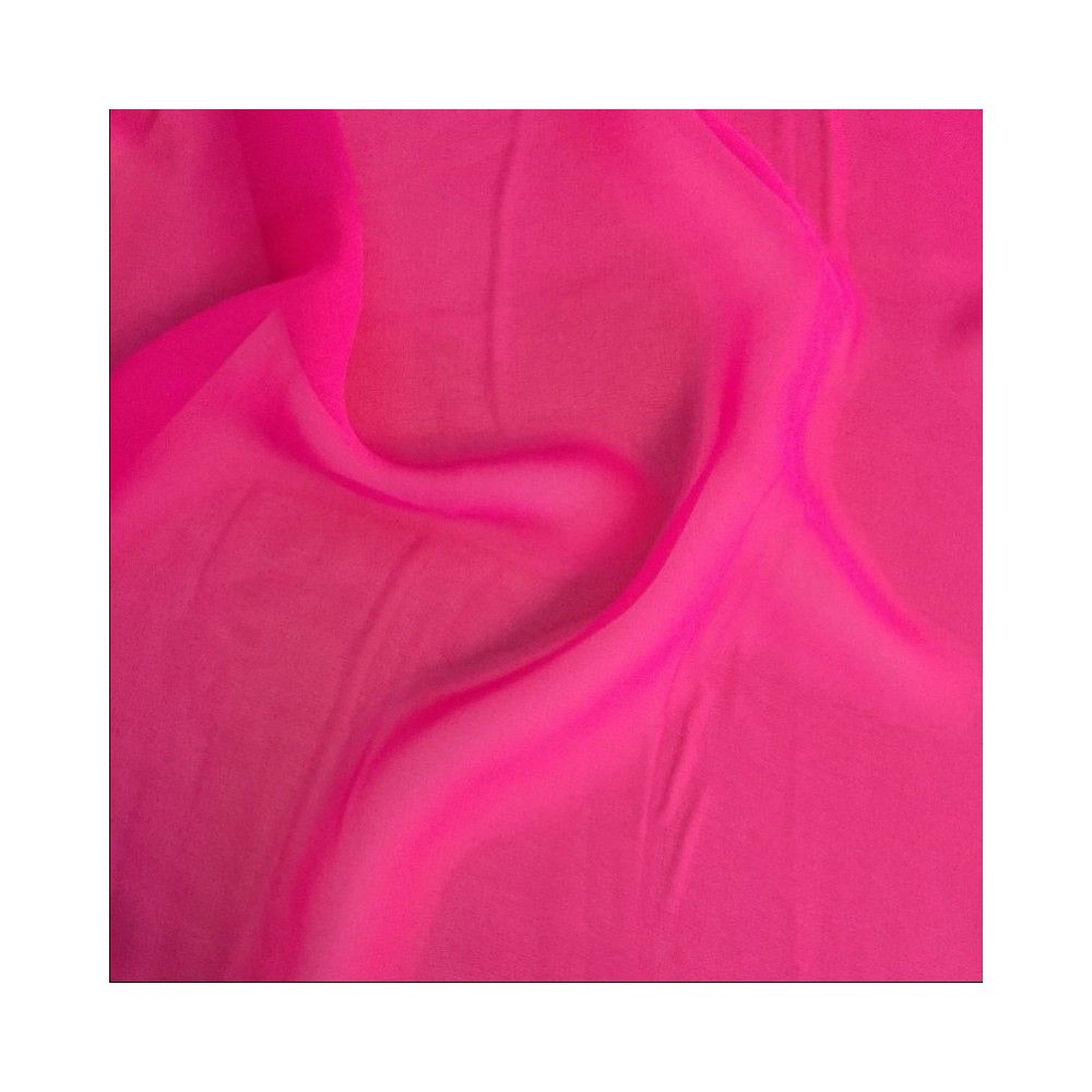 Crepe Chiffon Fabric Cerise