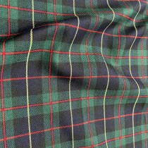 Viscose Tartan Fabric Green Red and Yellow2