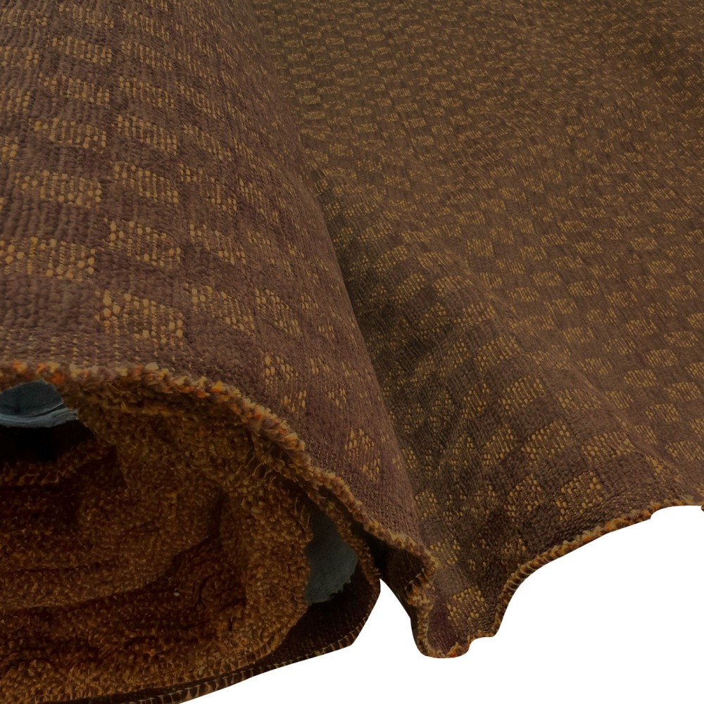 Clearance Striped Upholstery Brown Check 1
