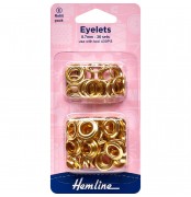 Eyelets 8.7mm 36 sets (Use with tool 439P.8) Gold-Brass