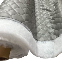 Quilted Fabric Leatherette Double Diamond Design 1