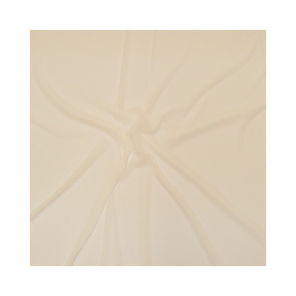 Plain Georgette Fabric Ivory 2