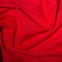 Washed Linen-Look Cotton Red