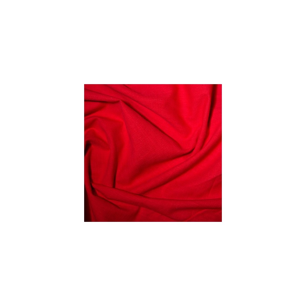 Washed Linen-Look Cotton Red