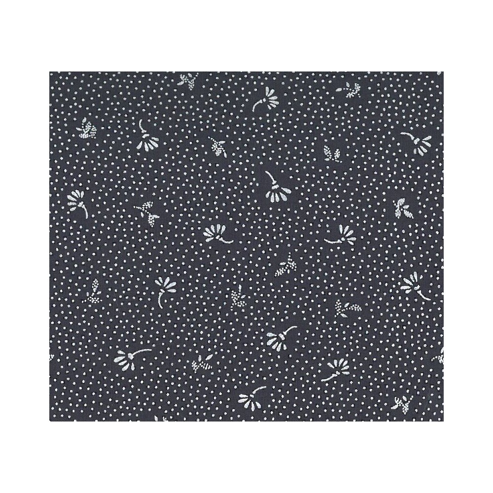 100% Cotton Printed Poplin Navy 2587