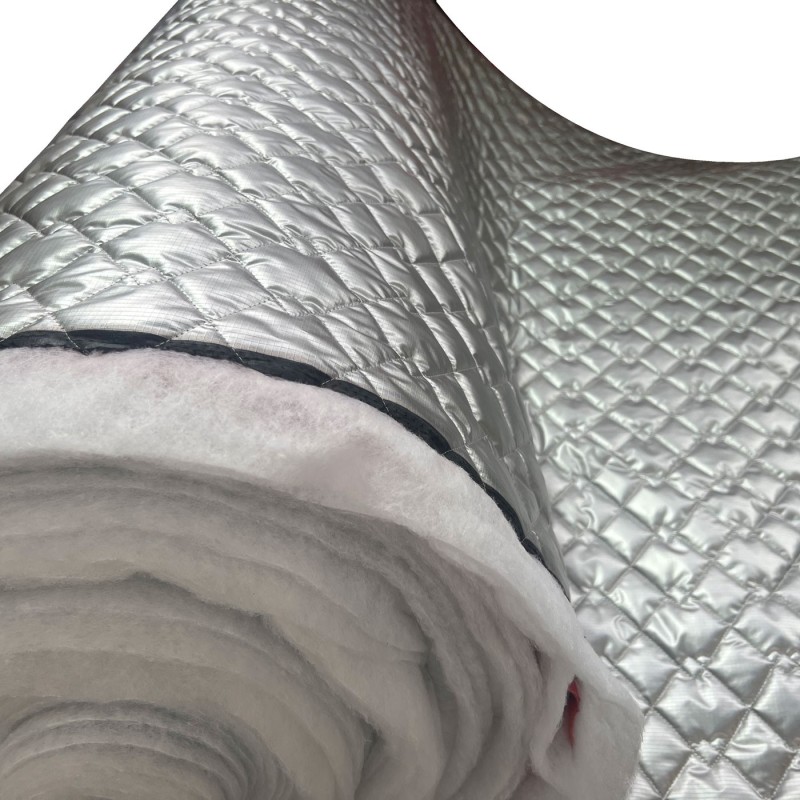 Qulted Metallic Quilted Ripstop Fabric