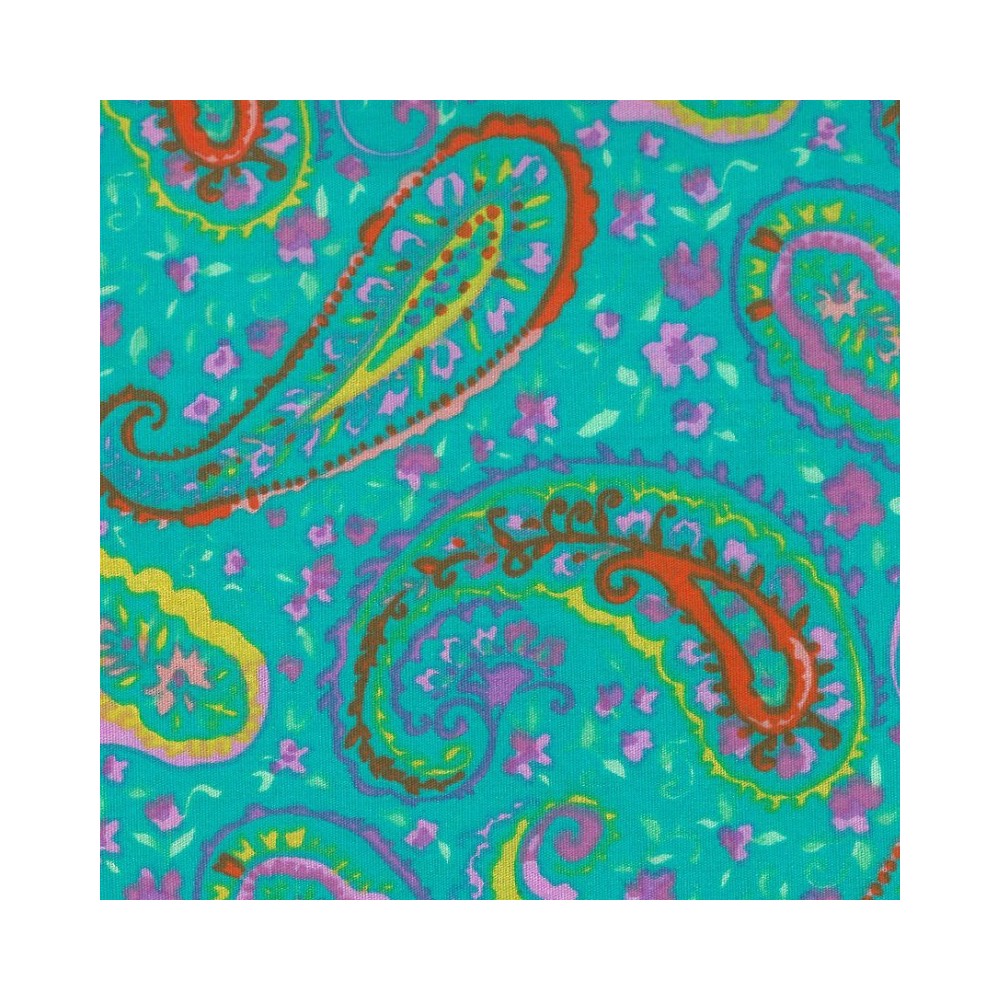 100% Cotton Printed Poplin Green 6417