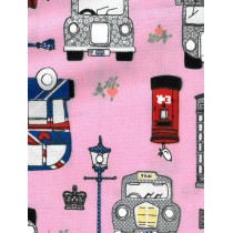 100% Cotton Printed Poplin Pink 6785