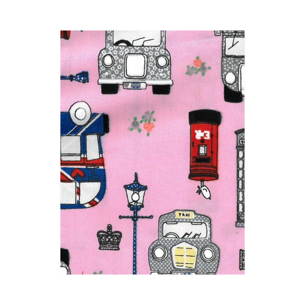 100% Cotton Printed Poplin Pink 6785