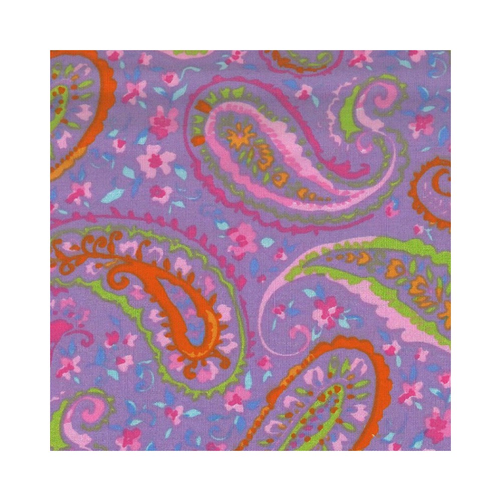 100% Cotton Printed Poplin Purple 6417