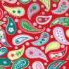 100% Cotton Printed Poplin Red 6388