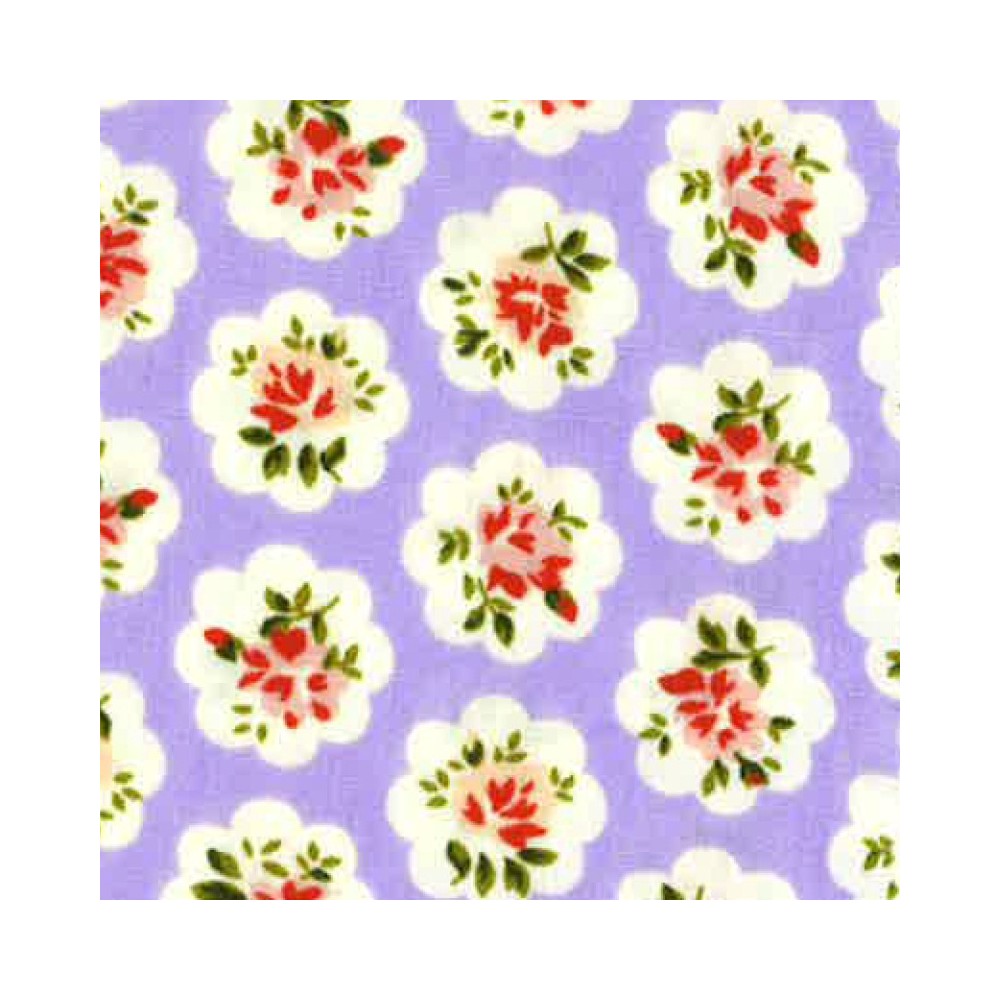 100% Cotton Printed Poplin Lilac 7646