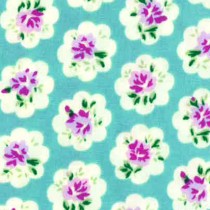 100% Cotton Printed Poplin Blue 7646