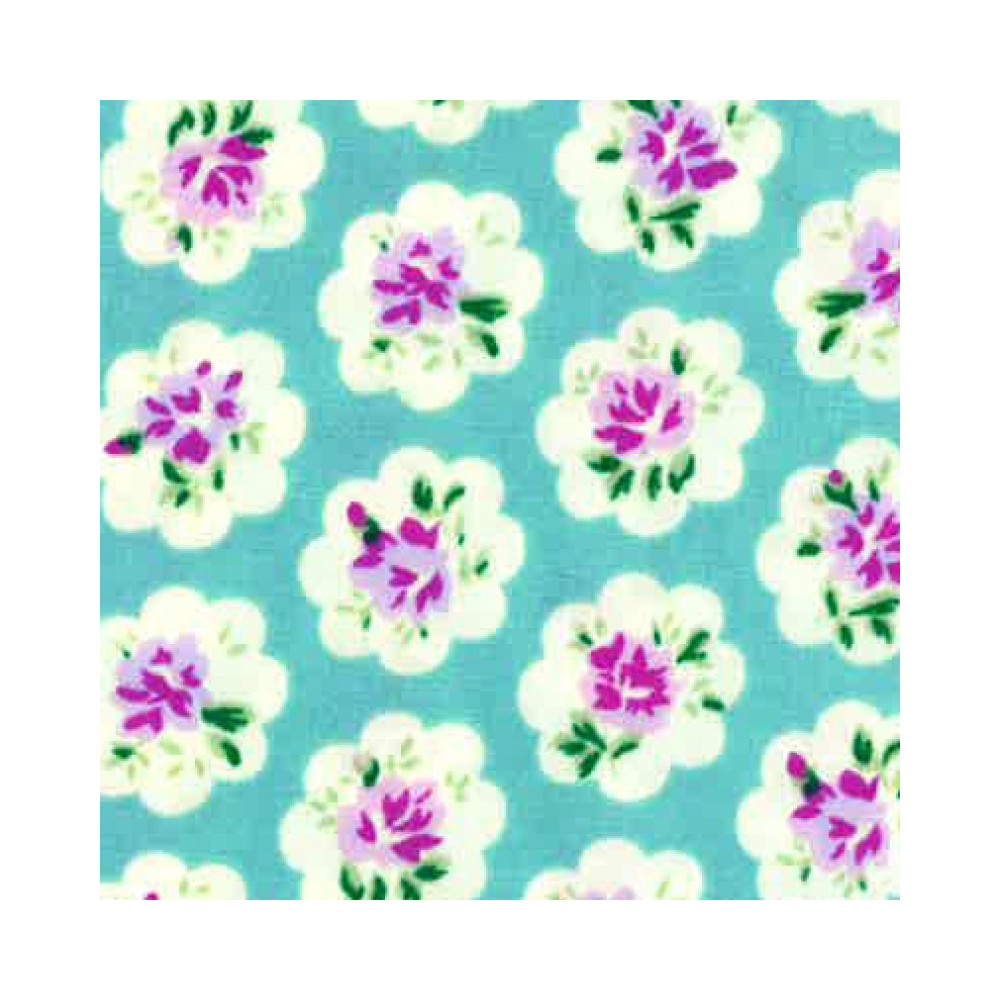 100% Cotton Printed Poplin Blue 7646