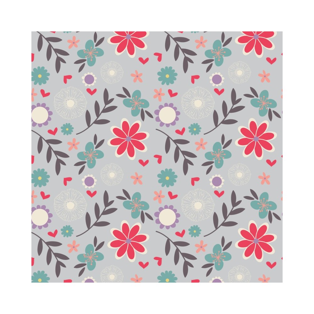 Retro Floral Patchwork Cottons Lilac