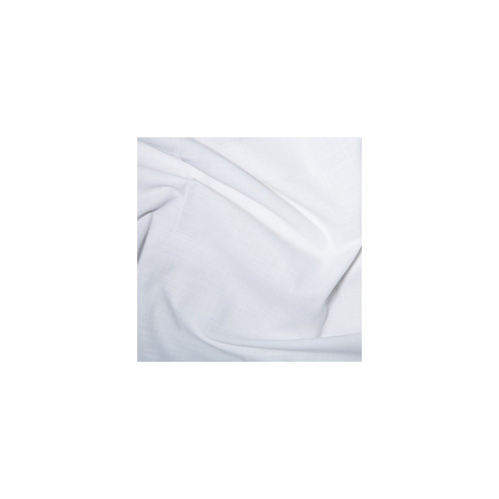 Washed Linen-Look Cotton White