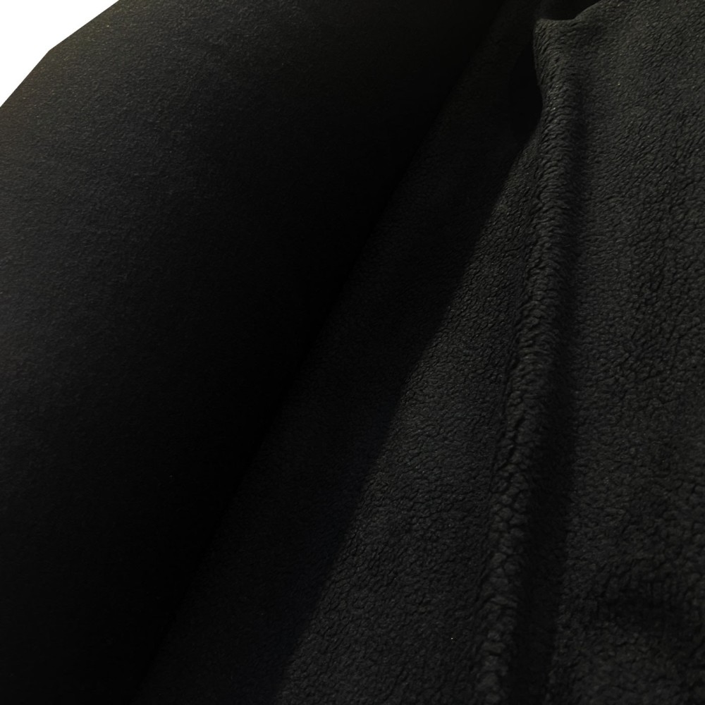 Sherpa Fleece Fabric SPECIAL Black 1