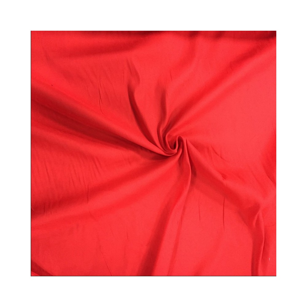 Cotton Stretch Sateen Dressweight Fabric Red