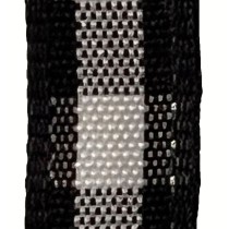 Printed Satin Ribbon Black Gingham 2