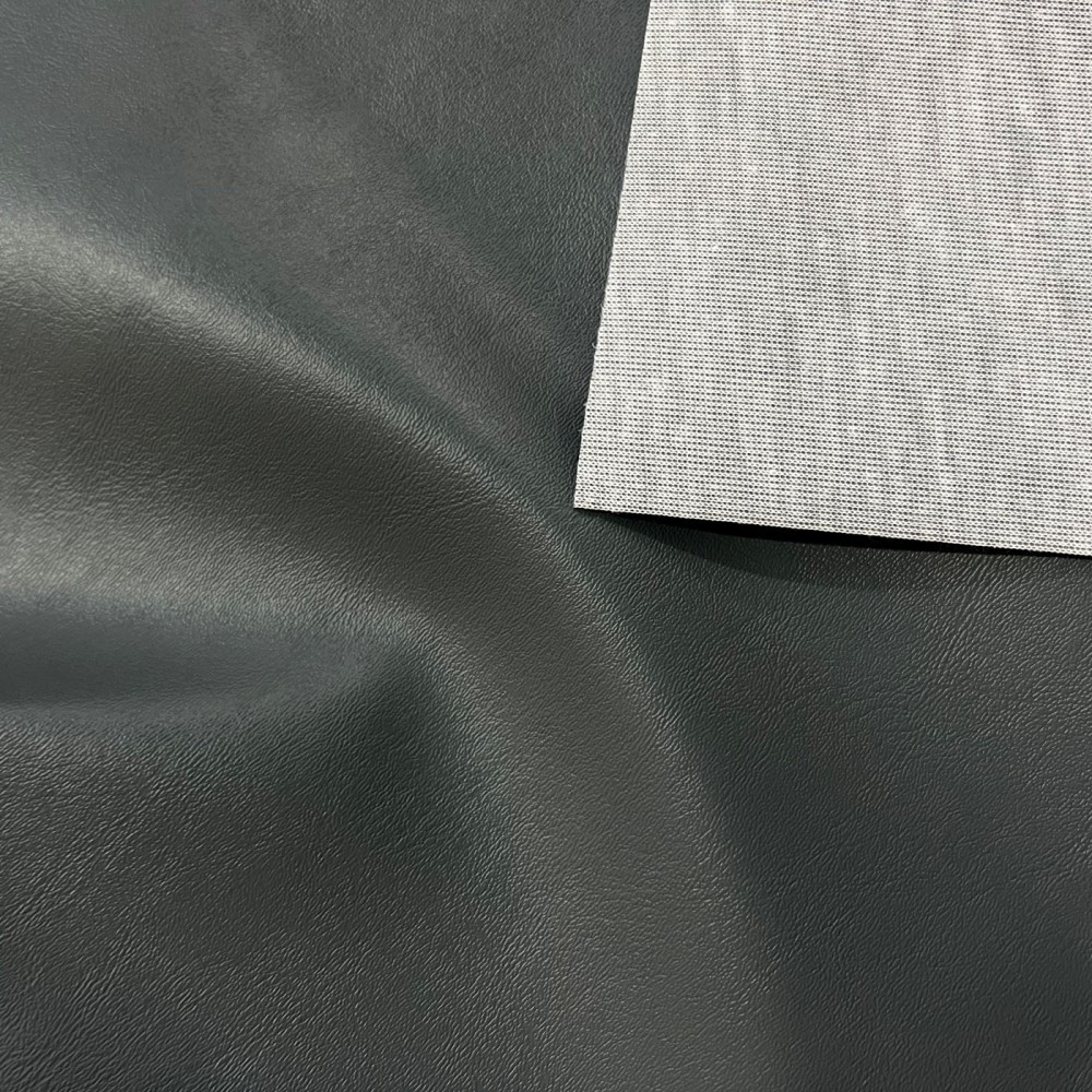 Black Leatherette Fabric Grey 2