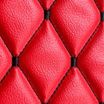 Quilted Leatherette  Brown with Brown Stitching1