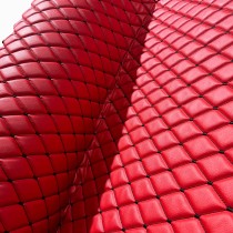 Quilted Leatherette  Brown with Brown Stitching1