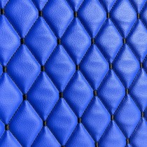 Quilted Leatherette  Brown with Brown Stitching1