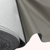 Perforated Leatherette Fabric Grey 1
