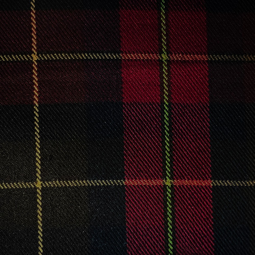 Viscose Tartan Fabric DarkRed1