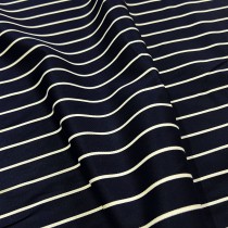 Cotton Drill Stripes Navy 2