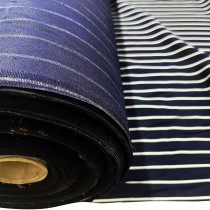 Cotton Drill Stripes Navy 3