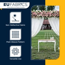 Durable Fire Retardant Voile 300cm Wide white 1