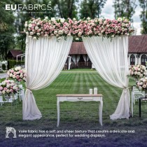 Durable Fire Retardant Voile 300cm Wide white 1