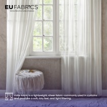 Durable Fire Retardant Voile 300cm Wide white 1