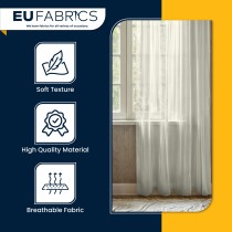 Durable Fire Retardant Voile 300cm Wide white 1