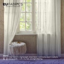Durable Fire Retardant Voile 300cm Wide white 1