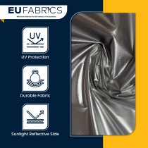 Reflective Fabric Ripstop Black|Silver 1