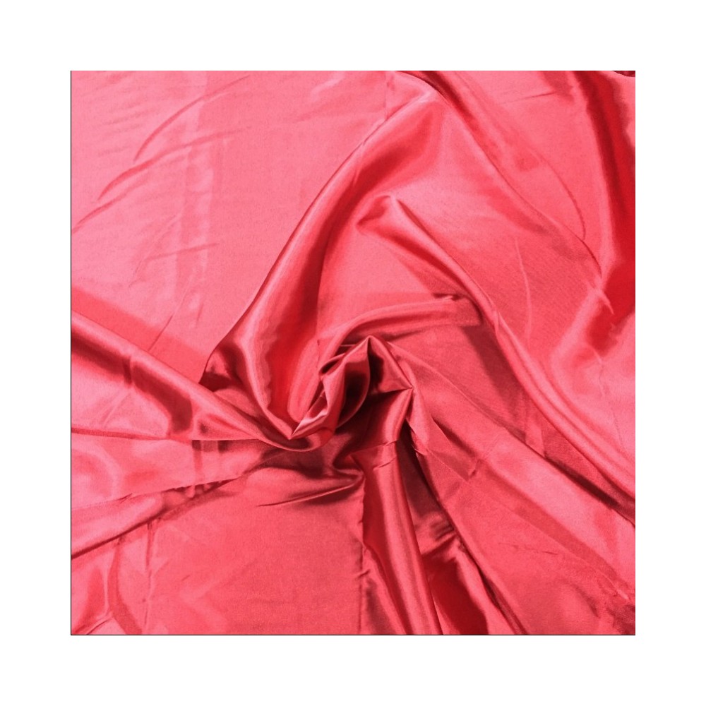Stretch Satin Fabric Red