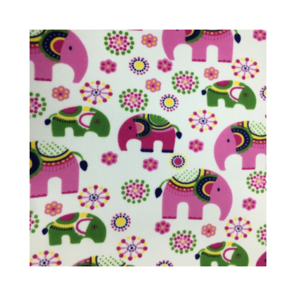 Fleece Fabric Animal Prints Elephants