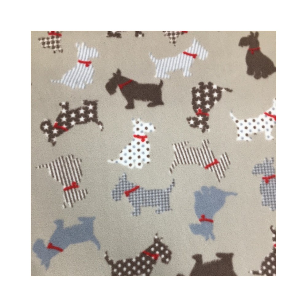 Fleece Fabric Animal Prints Dogs