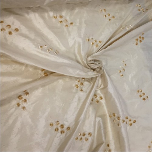 100% Pure Silk Dupion Embroidery