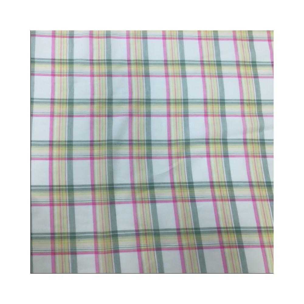 Tartan Fabric Viscose Mint