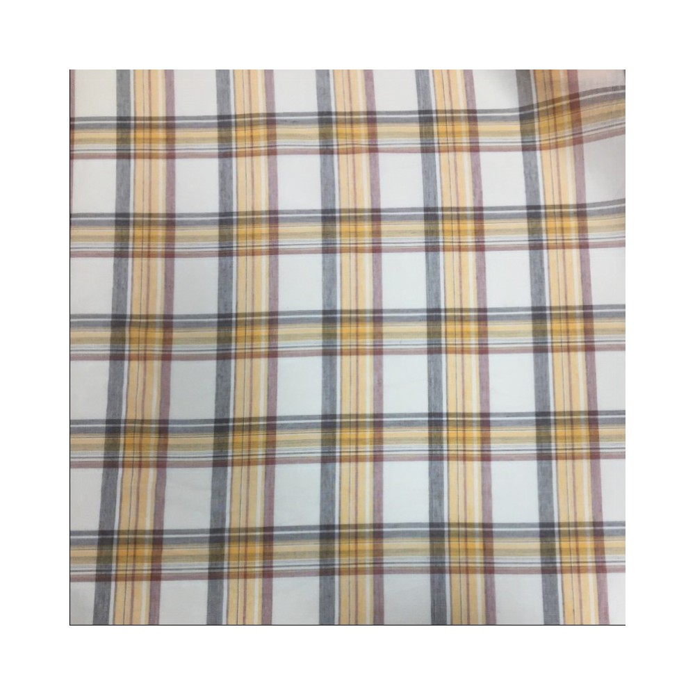 Tartan Fabric Viscose Peach